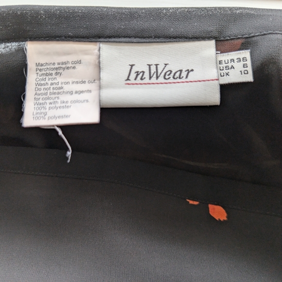 InWear skirt w/ poppy design Size UK 10/US 4-6. - Picture 7 of 10